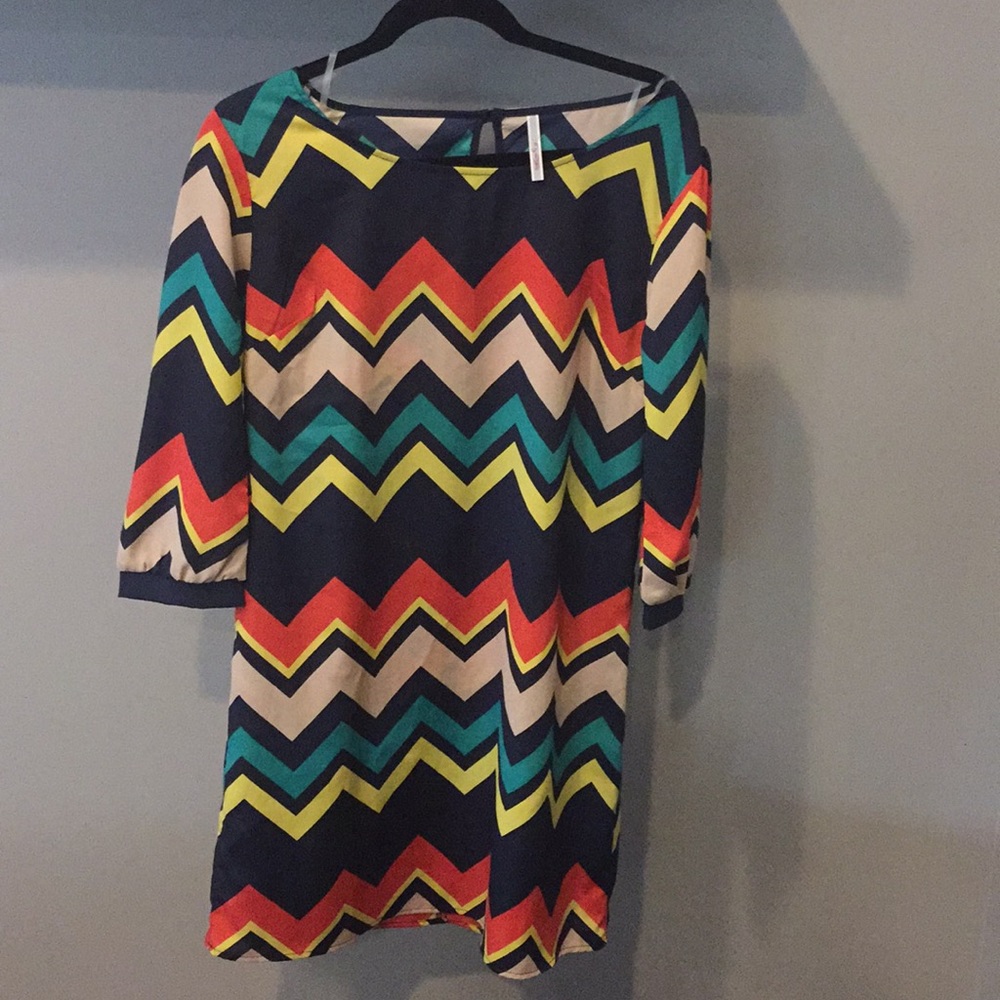 My story Chevron shift dress